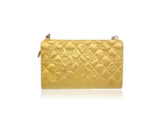 CHANEL Borsa a Tracolla in Pelle Lucida Col. Giallo Lucky Symbols S