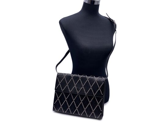 YVES SAINT LAURENT Borsa a Tracolla Vintage in Pelle Col. Nero M