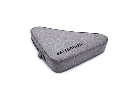 BALENCIAGA Pochette in Tela Col. Argento Triangle S