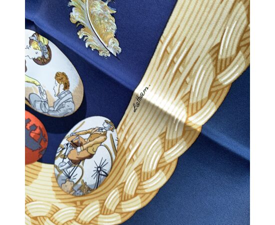 HERMES Foulard in Seta Col. Blu Couvee d’Hermes