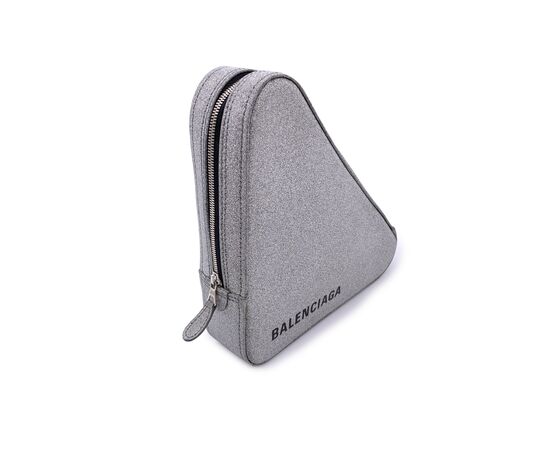 BALENCIAGA Pochette in Tela Col. Argento Triangle S