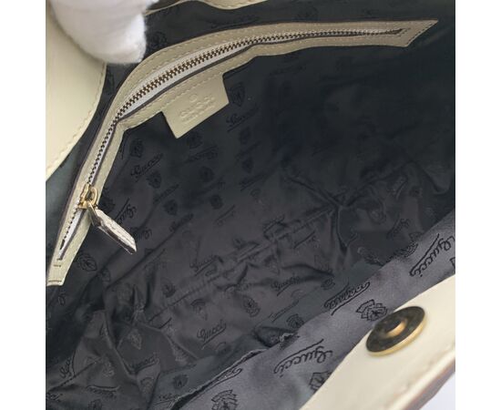 GUCCI Borsa Hobo in Pelle Col. Bianco Queen M