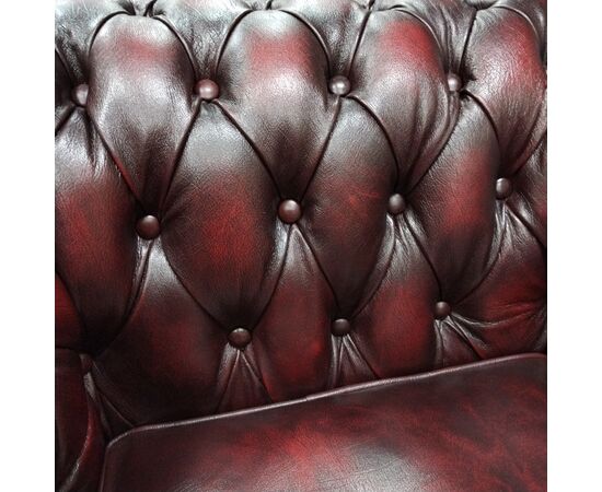 Coppia di poltrone chesterfield club inglese originale bordeaux nuova 