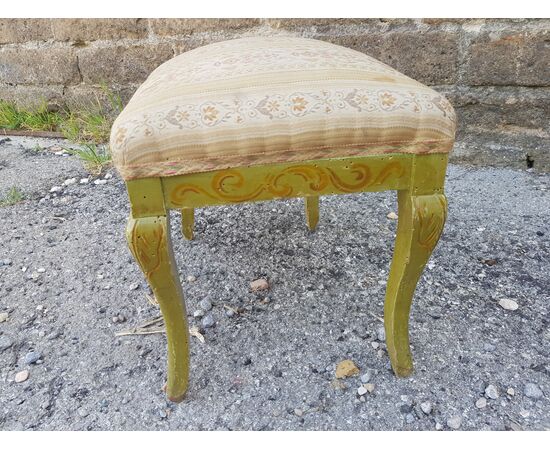 Early 1900s painted lacquered stool     