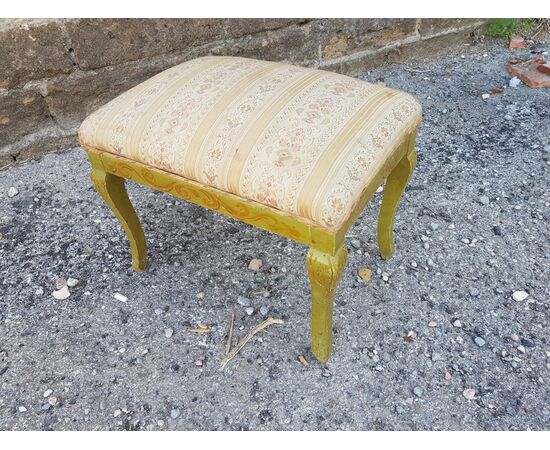 Early 1900s painted lacquered stool     