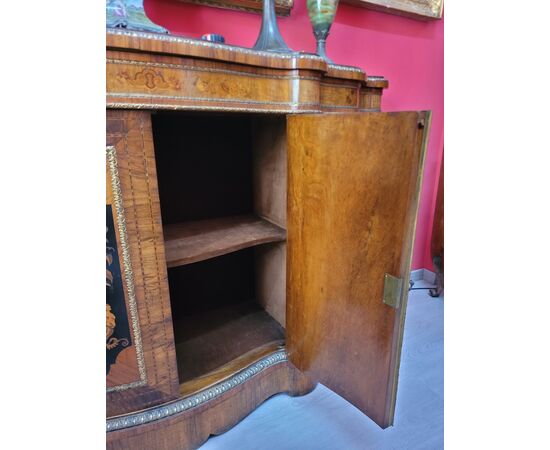 Servante - credenza Inglese intarsiata Secolo XIX Napoleone III