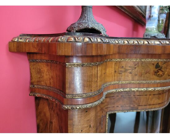 Servante - credenza Inglese intarsiata Secolo XIX Napoleone III