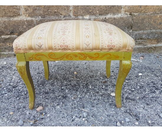 Early 1900s painted lacquered stool     