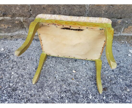 Early 1900s painted lacquered stool     