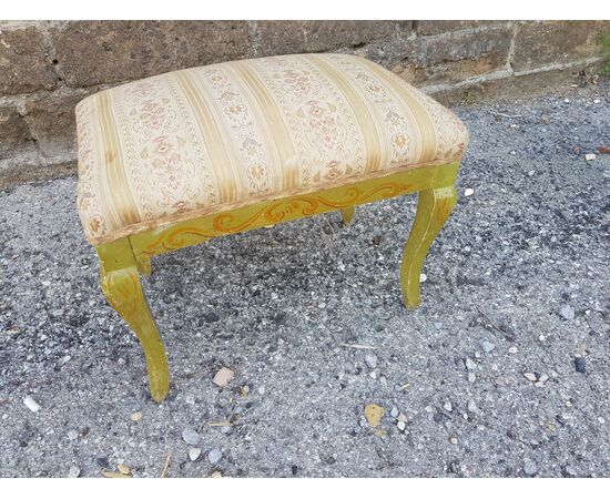 Early 1900s painted lacquered stool     