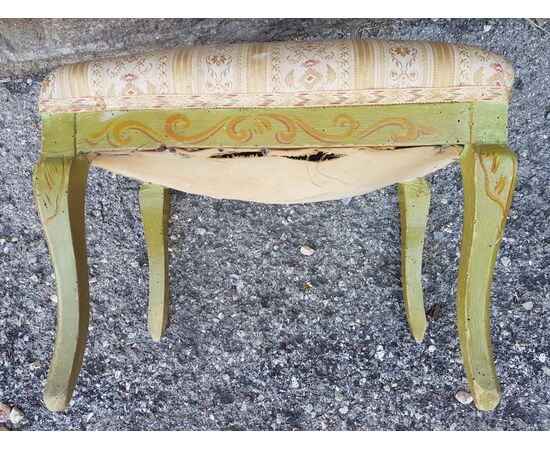 Early 1900s painted lacquered stool     