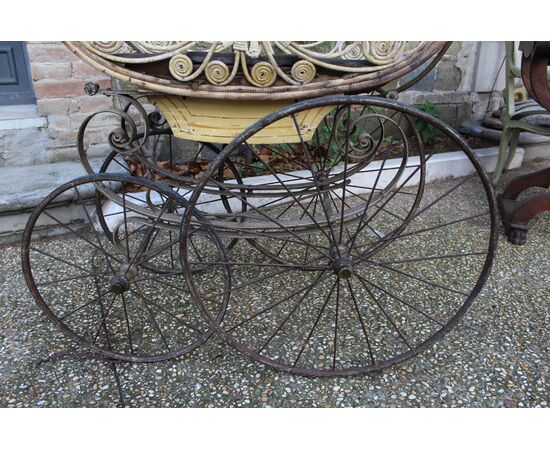 Carrozzina da passeggio fine '800 primi '900 - da collezione - originale -