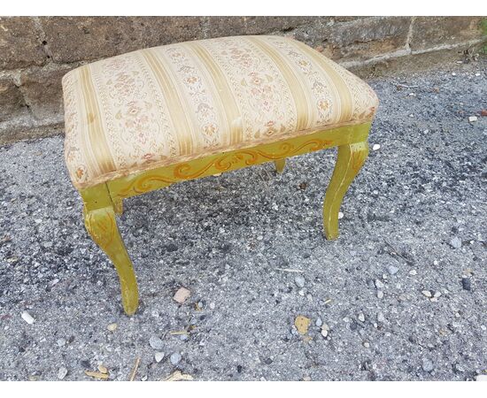 Early 1900s painted lacquered stool     