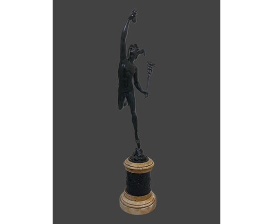 COPPIA DI SCULTURE IN BRONZO PATINATO 