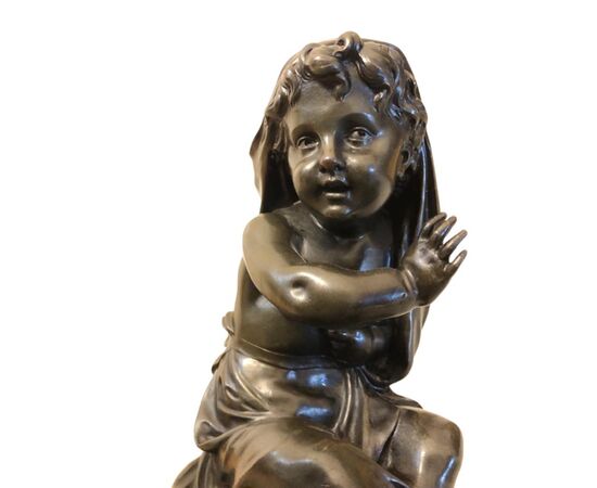 COPPIA DI SCULTURE IN BRONZO