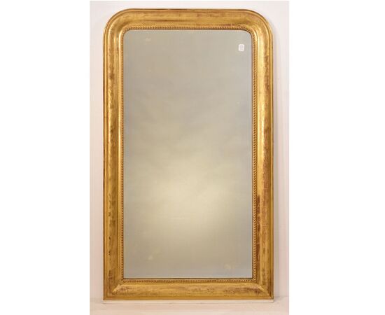 SPECCHIERA  ANTICA DORATA CON FIORI, DORATURA IN FOGLIA  ORO ZECCHINO, SPECCHIO ANTICO LUIGI FILIPPO, XIX SECOLO. (SP180)