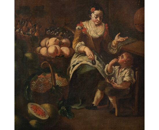 Pittore italiano (XVIII sec.) - La fruttarola.