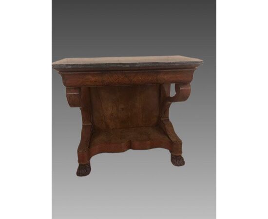 Console in briar walnut Luigi Filippo     