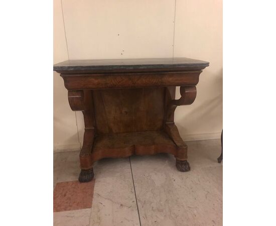 Console in briar walnut Luigi Filippo     