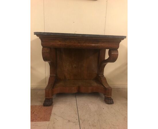 Console in briar walnut Luigi Filippo     