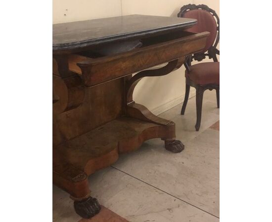 Console in briar walnut Luigi Filippo     