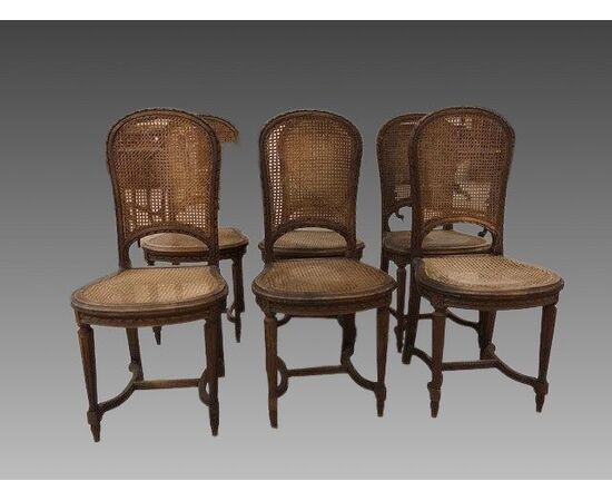 6 CHAIRS IN STRAW OF VIENNA     