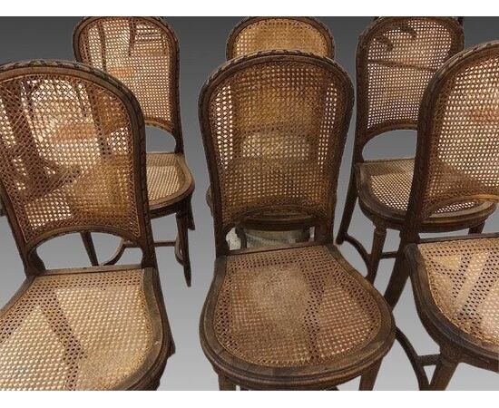 6 CHAIRS IN STRAW OF VIENNA     