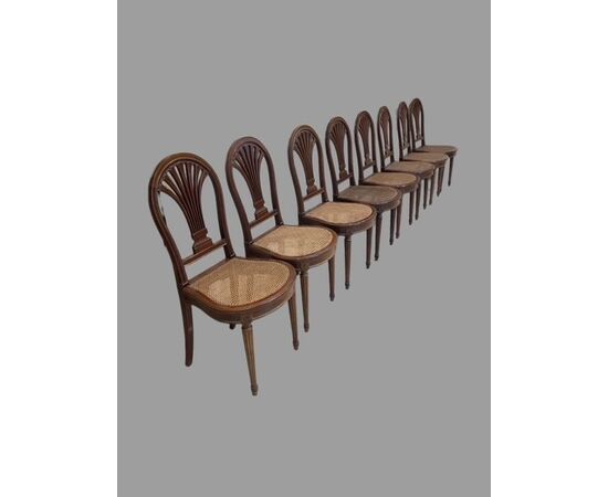 Eight mahogany chairs