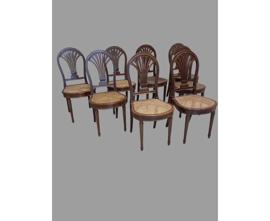 Eight mahogany chairs