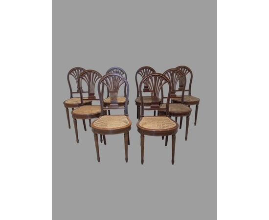 Eight mahogany chairs