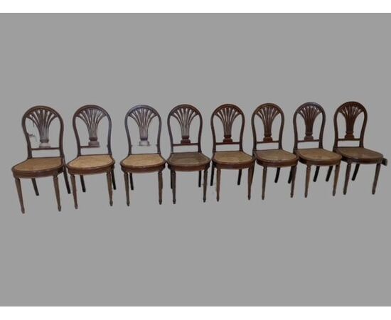 Eight mahogany chairs