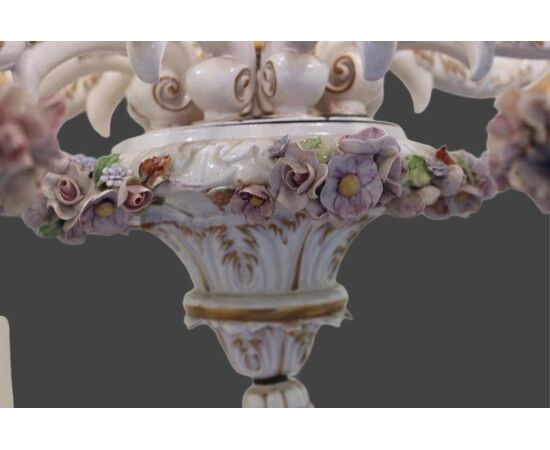 Chandelier painted porcelain