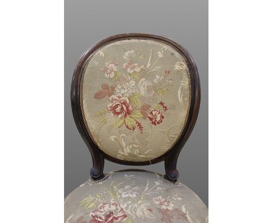 Two small chairs with oval backs, Louis Philippe Period