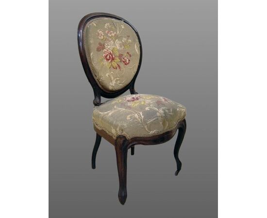 Two small chairs with oval backs, Louis Philippe Period