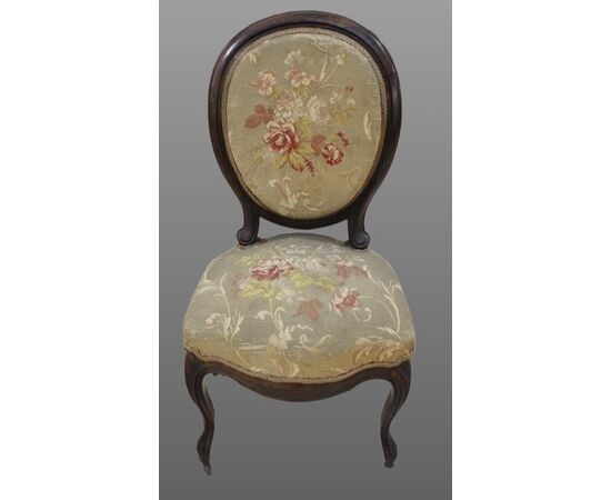 Two small chairs with oval backs, Louis Philippe Period