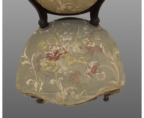 Two small chairs with oval backs, Louis Philippe Period