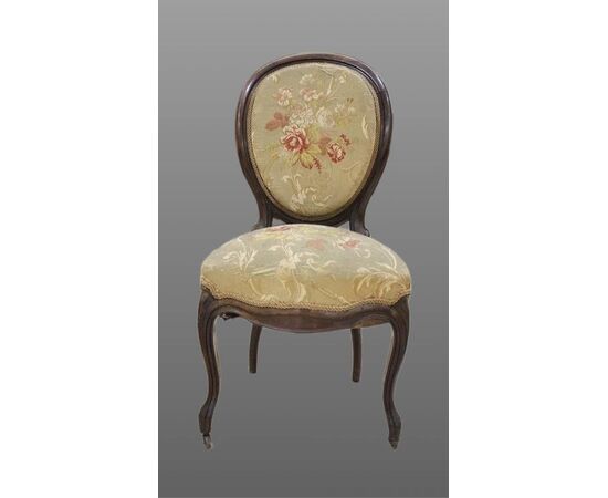 Two small chairs with oval backs, Louis Philippe Period