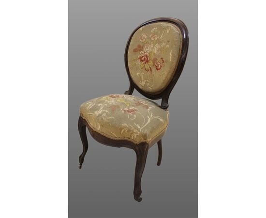 Two small chairs with oval backs, Louis Philippe Period