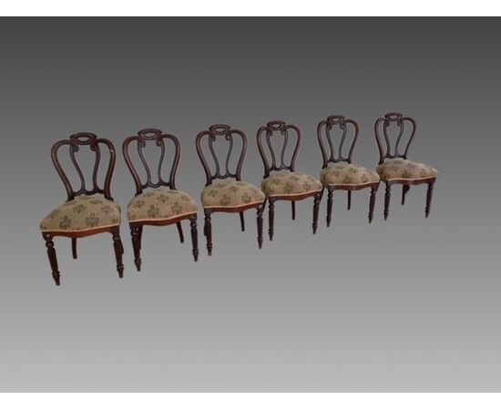 Group of six Louis Philippe chairs