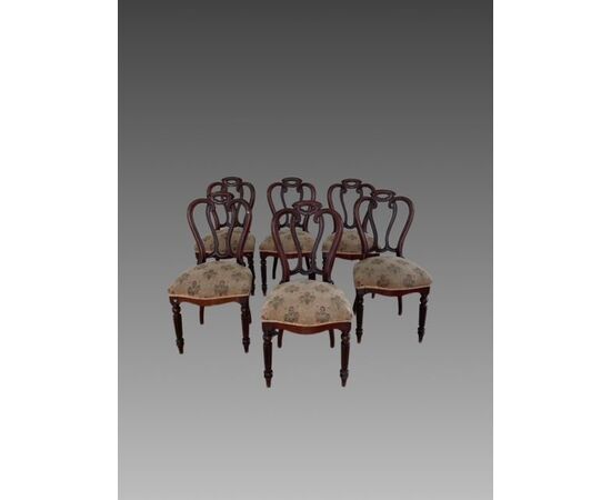 Group of six Louis Philippe chairs