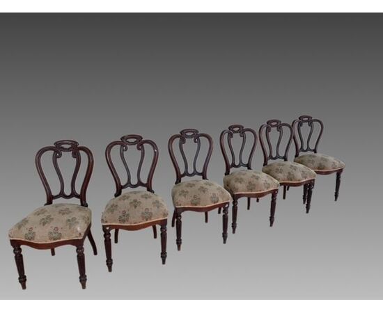 Group of six Louis Philippe chairs