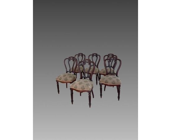 Group of six Louis Philippe chairs