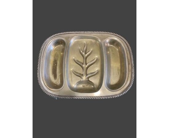 Antipastiera tray, antique pewter 50s Use