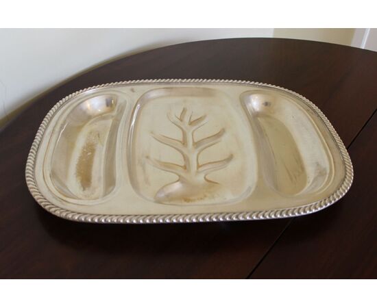 Antipastiera tray, antique pewter 50s Use