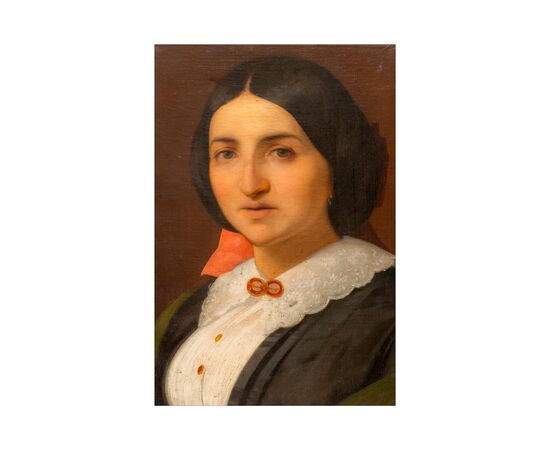 Ritratto femminile del 1858 - Prof. Bellucci sul retro