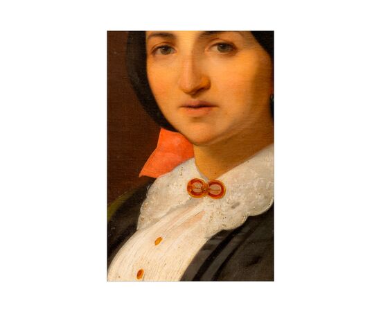 Ritratto femminile del 1858 - Prof. Bellucci sul retro