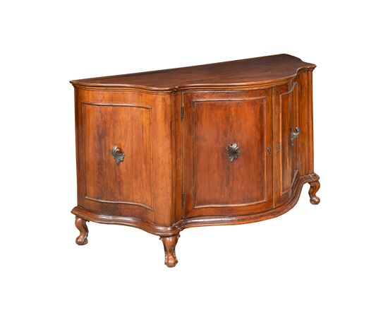 Credenza in legno di noce massello. Venezia, XVIII secolo.