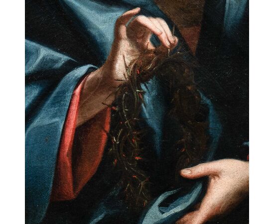 Pittore italiano (XVII secolo) - Madonna addolorata con corona di spine.