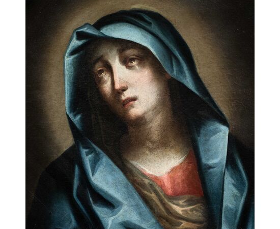 Pittore italiano (XVII secolo) - Madonna addolorata con corona di spine.