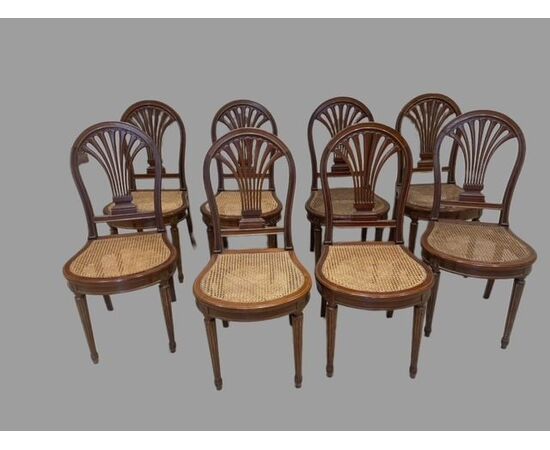 Eight mahogany chairs